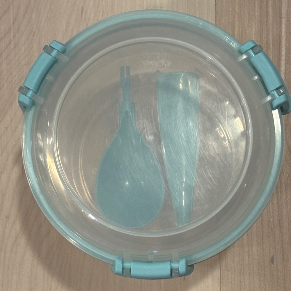Sistema Aqua Blue 5 Piece Food Container with Spoon